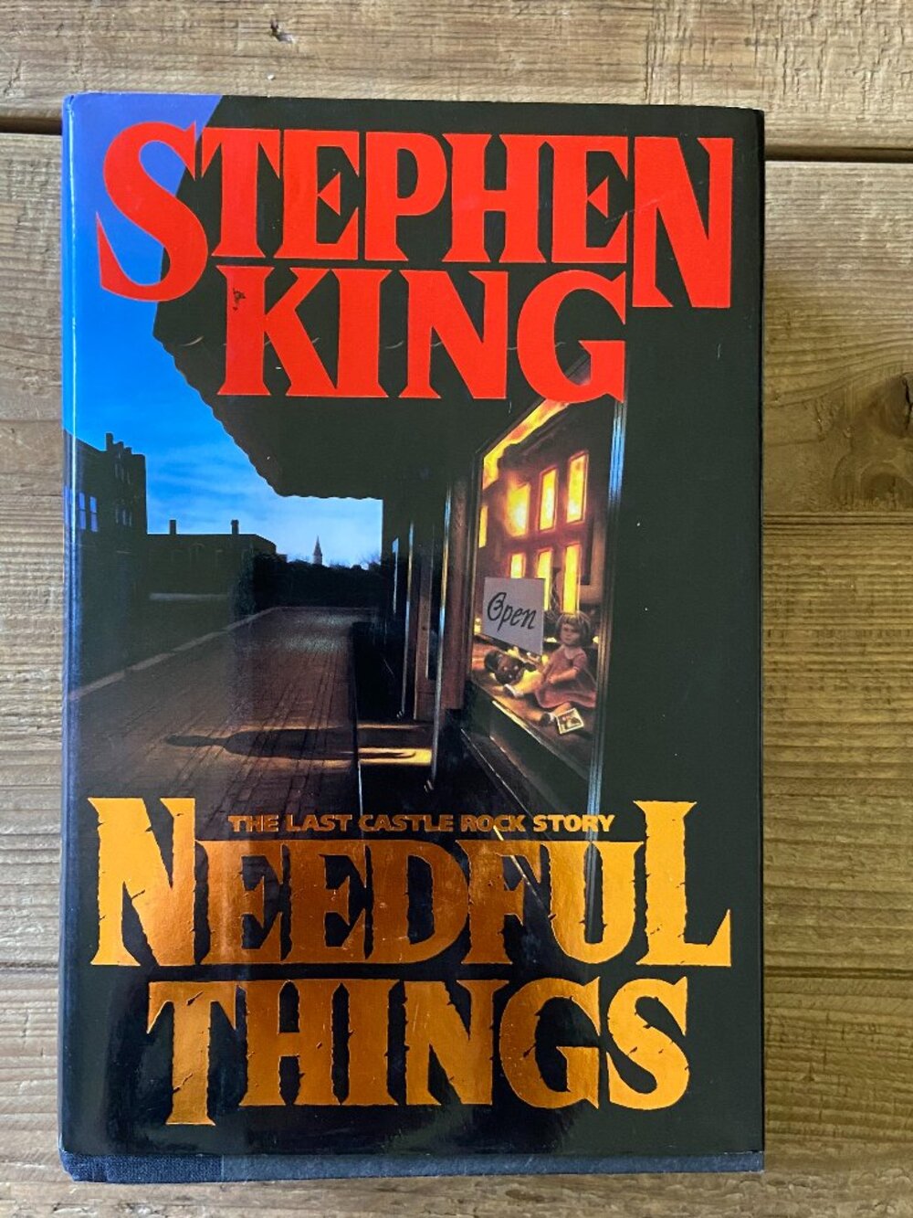 Stephen King Needful Things hardcover book, Stephen King Castle Rock novel,